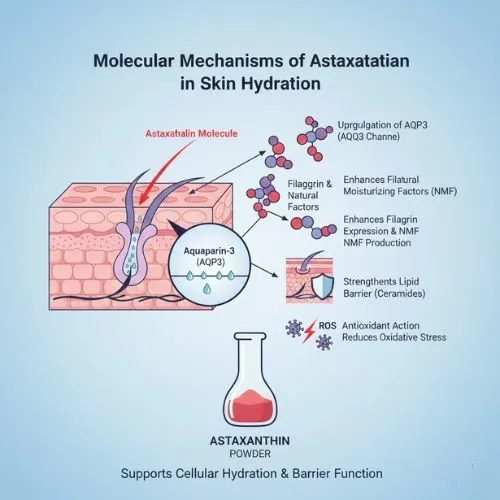 Molecular Mechanisms of Astaxanthin in Skin Hydration