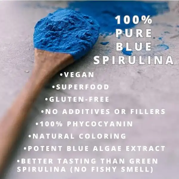 blue spirulina art