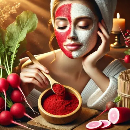 red radish skin face red radish skin face