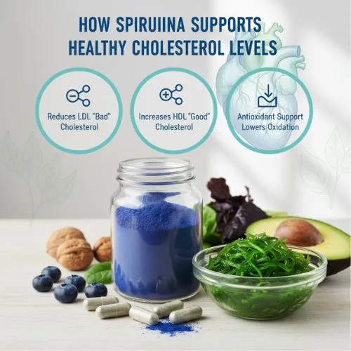 How Spirulina Supports Healthy Cholesterol Levels How Spirulina Supports Healthy Cholesterol Levels