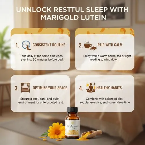 Tips for using marigold lutein for better sleep Tips for using marigold lutein for better sleep
