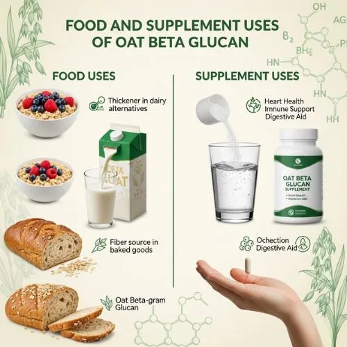 Food and Supplement Uses of Oat Beta Glucan