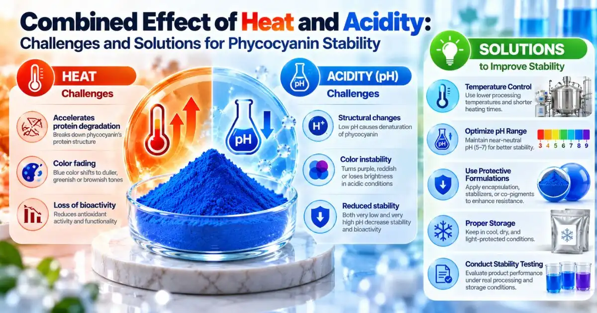 combined effect of heat phycocyanin