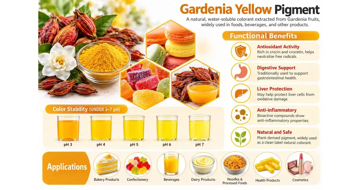 gardenia yellow pigment application