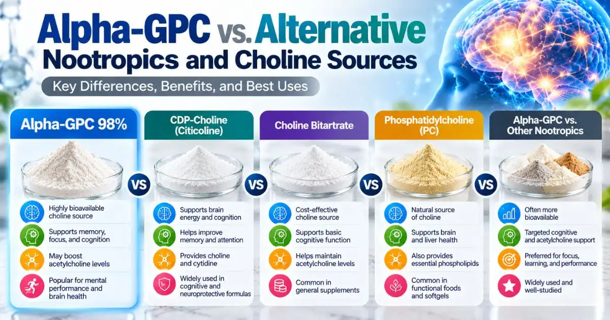 Alpha-GPC vs. Alternative Nootropics Alpha-GPC vs. Alternative Nootropics