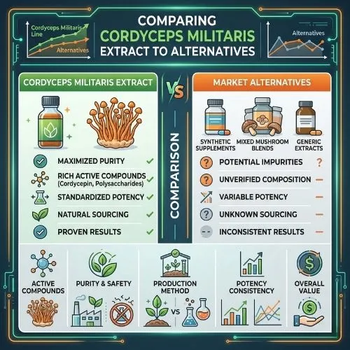 Comparing Cordyceps Militaris Extract to Alternatives in the Market