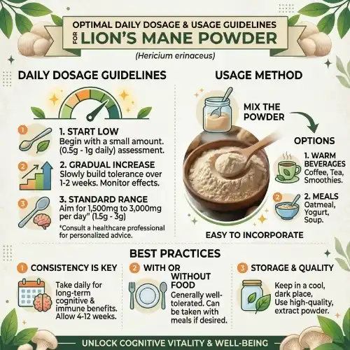 Optimal Daily Dosage and Usage Guidelines for Lion's Mane Powder Optimal Daily Dosage and Usage Guidelines for Lion's Mane Powder