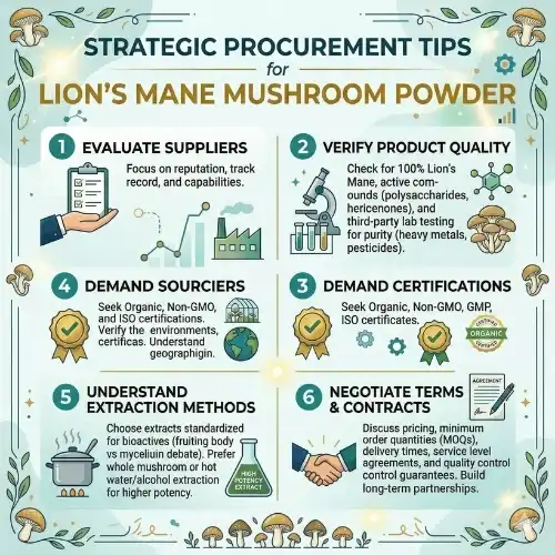Strategic Procurement Tips for Lion's Mane Mushroom Powder