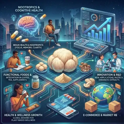 Future Opportunities and Market Trends for Lion's Mane Mushroom Powder Future Opportunities and Market Trends for Lion's Mane Mushroom Powder
