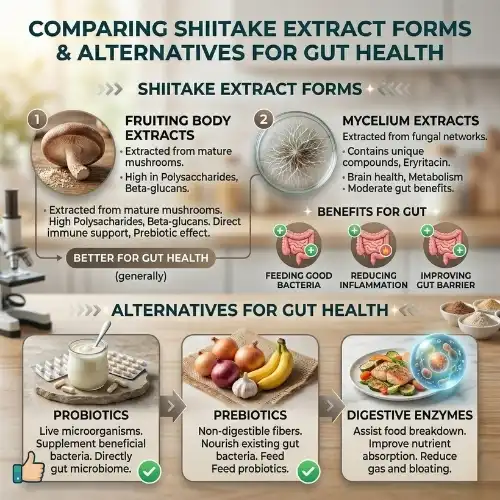 Comparing Shiitake Extract Forms and Alternatives for Gut Health Solutions