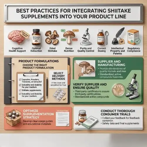 Best Practices for Integrating Shiitake Mushroom Supplements into Your Product Line (1) Best Practices for Integrating Shiitake Mushroom Supplements into Your Product Line (1)