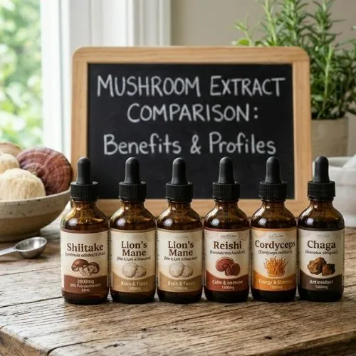 Comparing Shiitake Mushroom Extract to Other Popular Mushroom Extracts Comparing Shiitake Mushroom Extract to Other Popular Mushroom Extracts