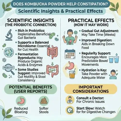 Does Kombucha Powder Help Constipation Scientific Insights and Practical Effects
