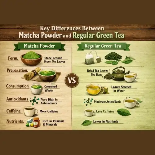 Key Differences Between Matcha Powder and Regular Green Tea
