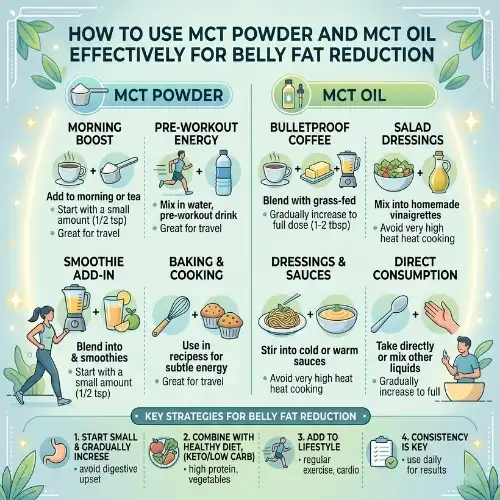 How to Use MCT Powder and MCT Oil Effectively for Belly Fat Reduction (1)