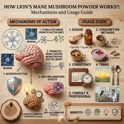 How Lion's Mane Mushroom Powder Works Mechanisms and Usage Guide