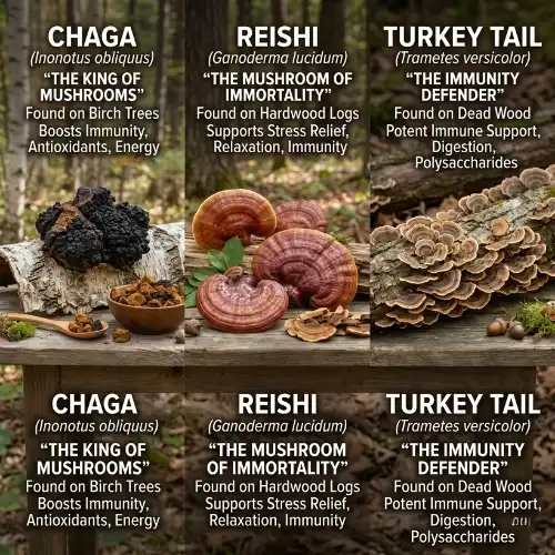 chaga extract Turkey Tail Mushrooms chaga extract Turkey Tail Mushrooms