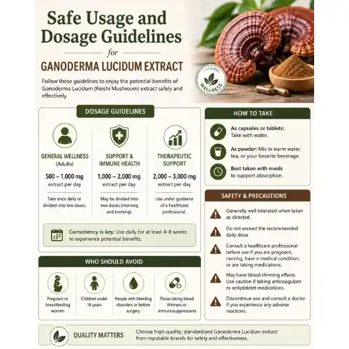 Safe Usage and Dosage Guidelines for Ganoderma Lucidum Extract Safe Usage and Dosage Guidelines for Ganoderma Lucidum Extract