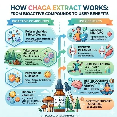 How Chaga Extract Works From Bioactive Compounds to User Benefits