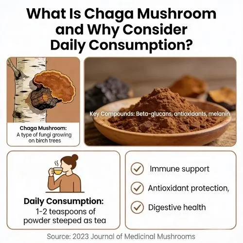 chaga extract powder daly consumption
