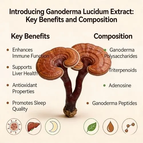 Introducing Ganoderma Lucidum Extract Key Benefits and Composition Introducing Ganoderma Lucidum Extract Key Benefits and Composition