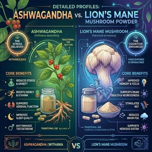 _Lion's Mane Mushroom Powder ashwa 