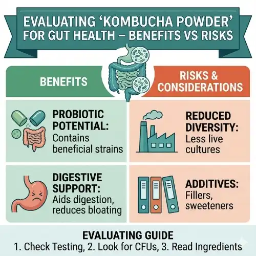 Evaluating Kombucha Powder for Gut Health  Benefits vs Risks