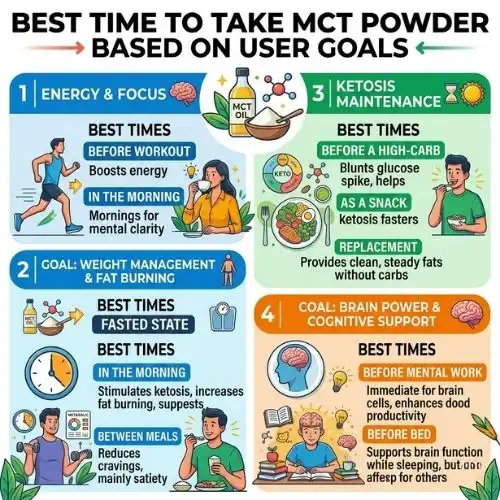 Best Time to Take MCT Powder Based on User Goals