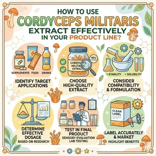 How to Use Cordyceps Militaris Extract Effectively in Your Product Line How to Use Cordyceps Militaris Extract Effectively in Your Product Line