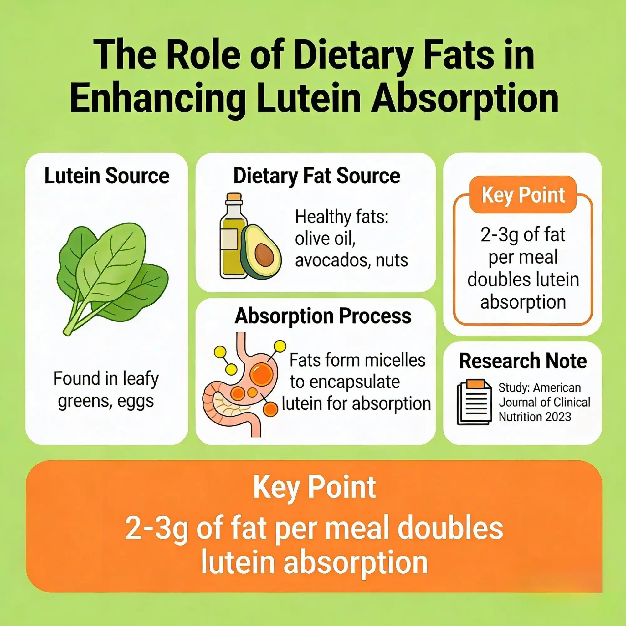 The Role of Dietary Fats in Enhancing Lutein Absorption The Role of Dietary Fats in Enhancing Lutein Absorption