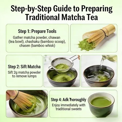 Step-by-Step Guide to Preparing Traditional Matcha Tea (1) Step-by-Step Guide to Preparing Traditional Matcha Tea (1)