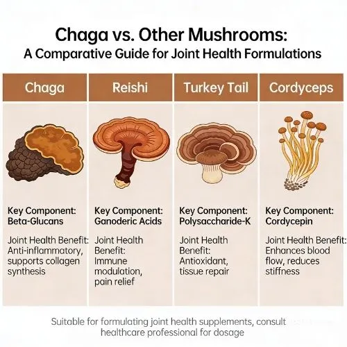Comparing Chaga with Other Mushrooms for Joint Health Formulations