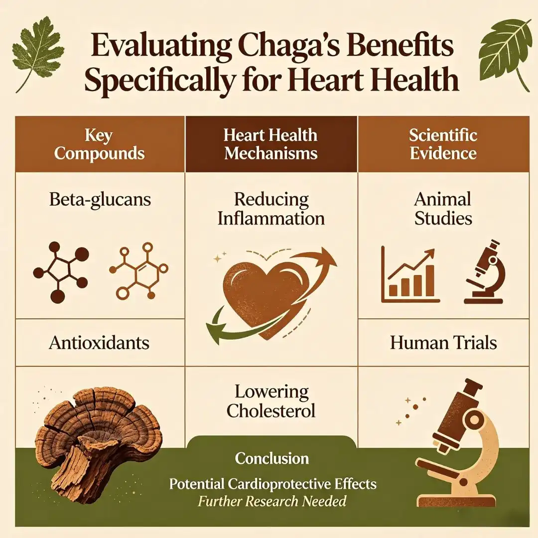 Evaluating Chaga's Benefits Specifically for Heart Health Evaluating Chaga's Benefits Specifically for Heart Health