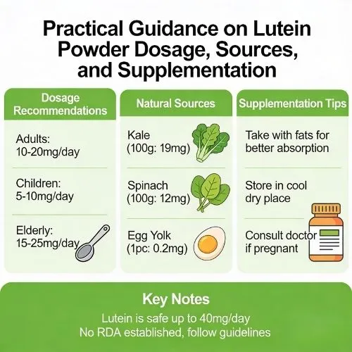 Practical Guidance on Lutein Dosage, Sources, and Supplementation