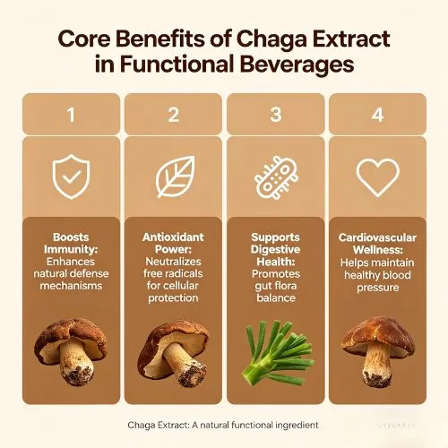 Core Benefits of Chaga Extract in Functional Beverages