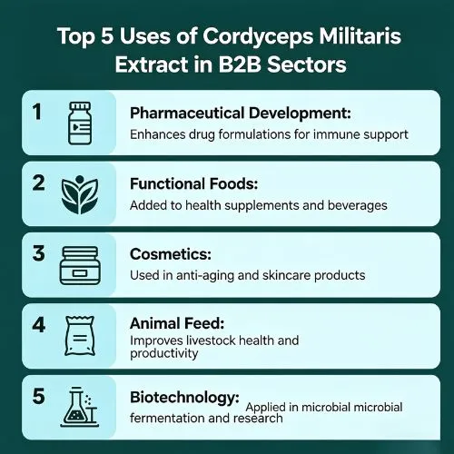 Top 5 Uses of Cordyceps Militaris Extract in B2B Sectors