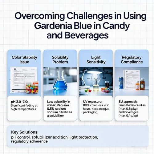 Overcoming Challenges in Using Gardenia Blue in Candy and Beverages