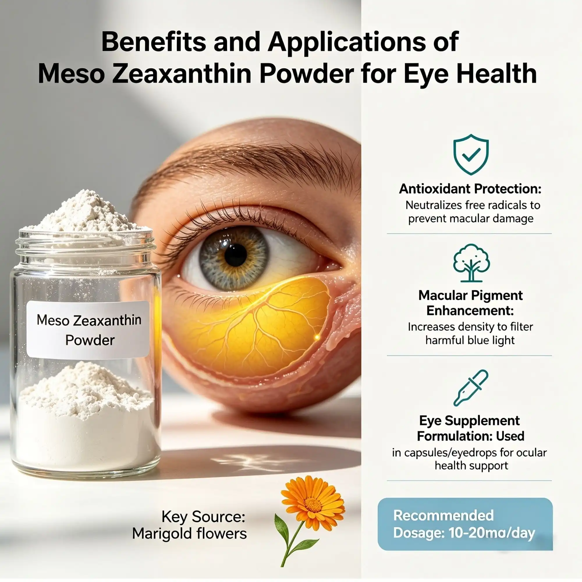 Benefits and Applications of Meso Zeaxanthin Powder for Eye Health