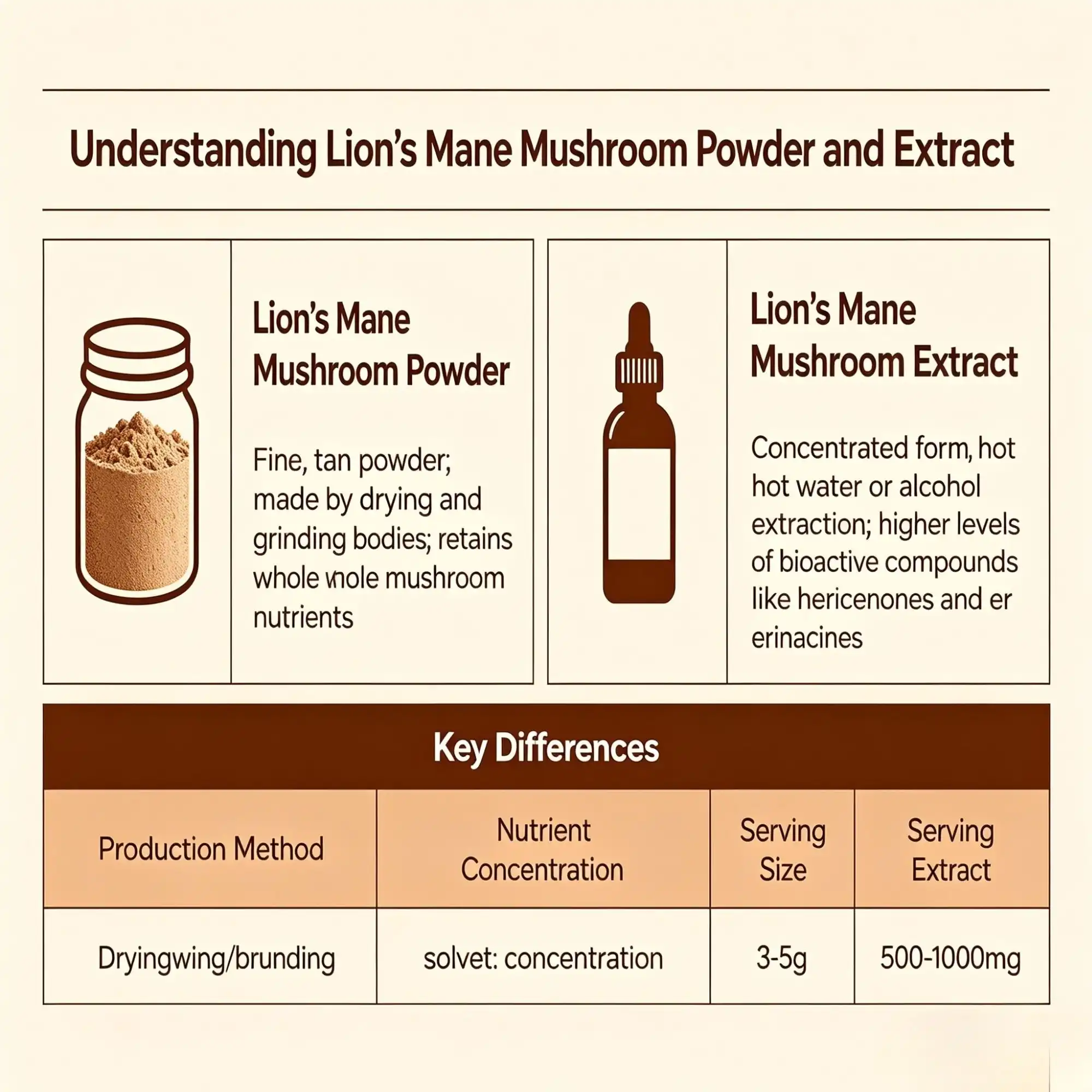 Understanding Lion's Mane Mushroom Powder and Extract