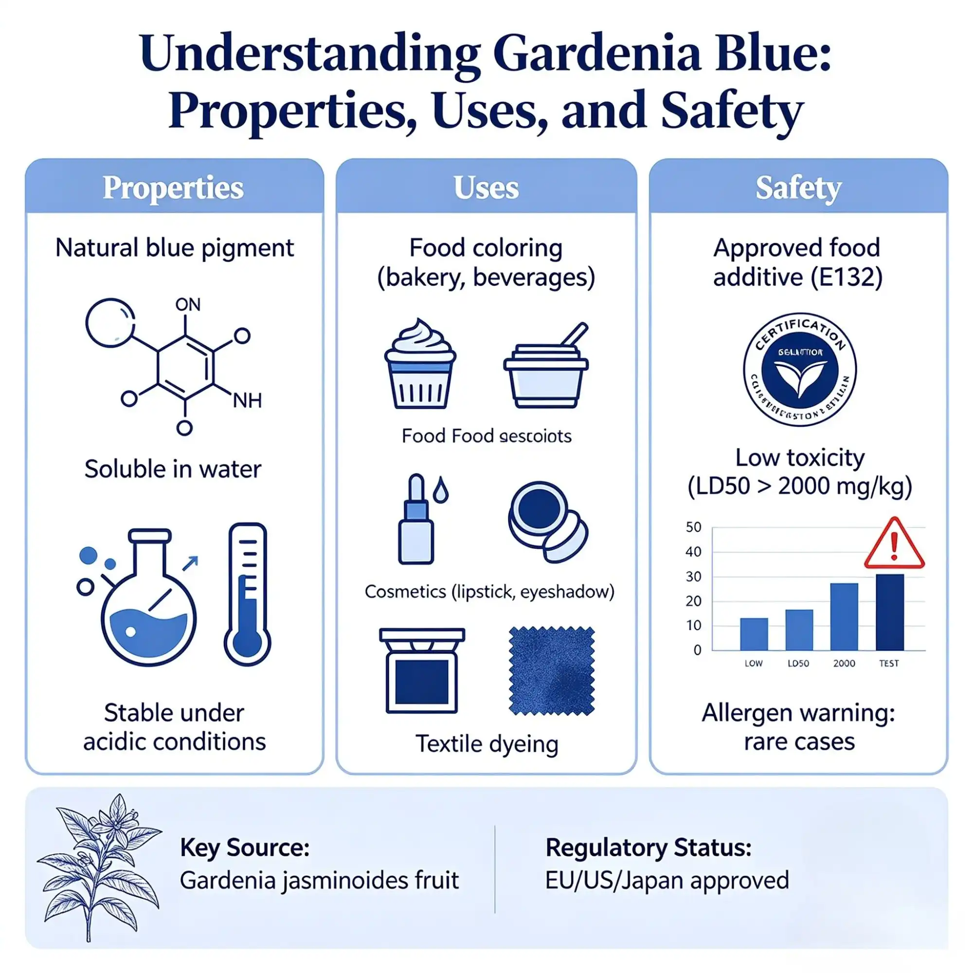 Understanding Gardenia Blue  Properties, Uses, and Safety