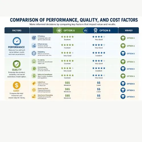 Comparison of Performance, Quality, and Cost Factors Comparison of Performance, Quality, and Cost Factors