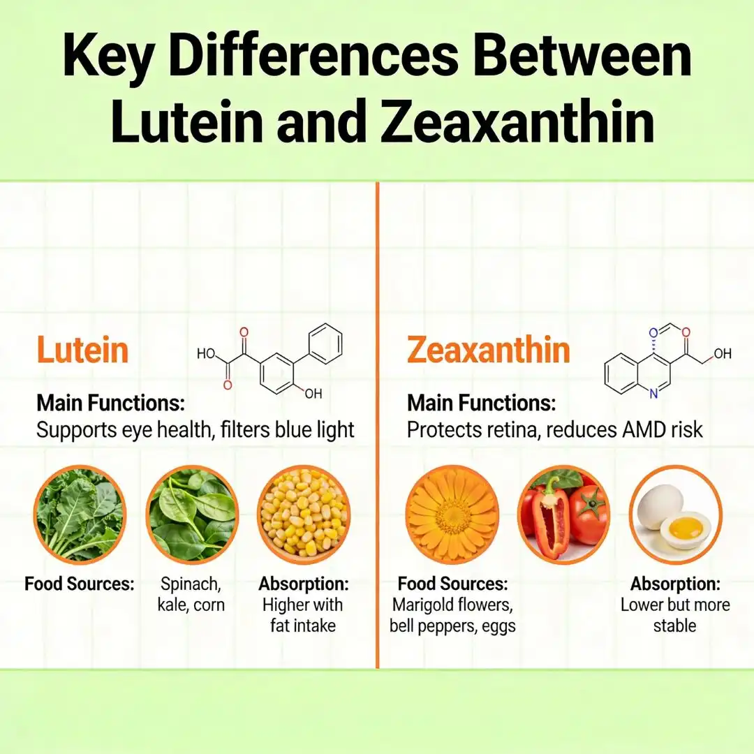 Key Differences Between Lutein and Zeaxanthin (1) Key Differences Between Lutein and Zeaxanthin (1)