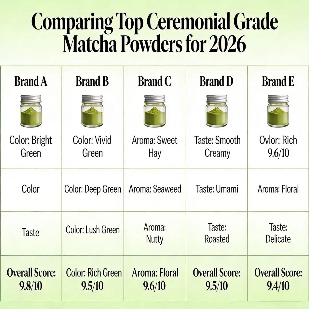 Comparing Top Ceremonial Grade Matcha Powders for 2026 Comparing Top Ceremonial Grade Matcha Powders for 2026