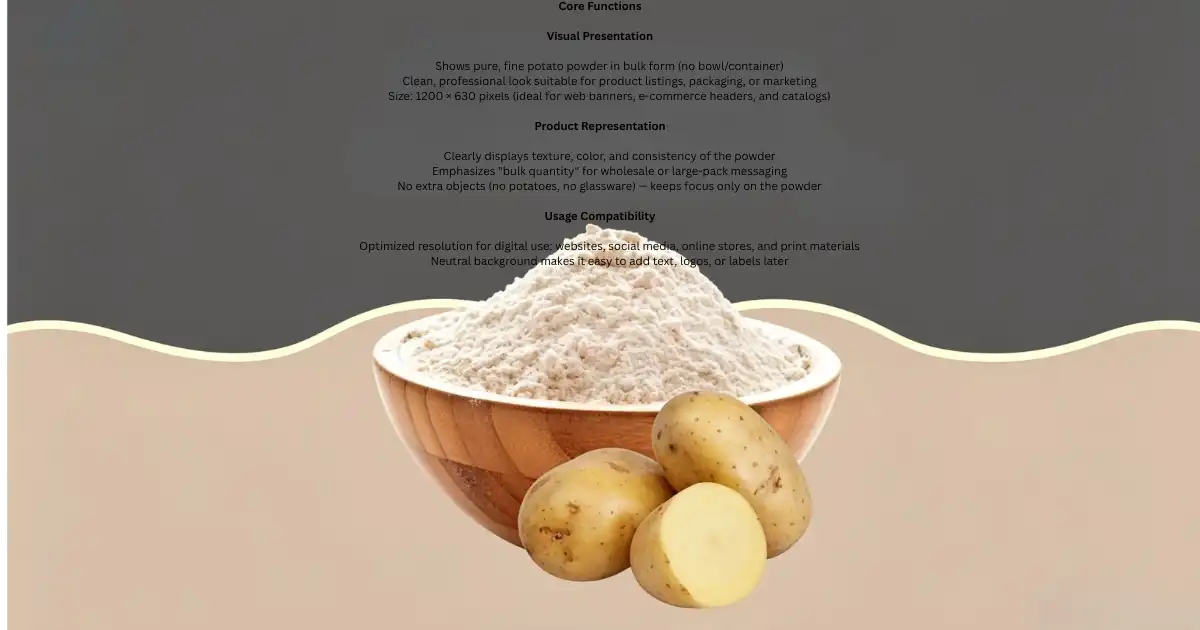 potato powder main functions potato powder main functions