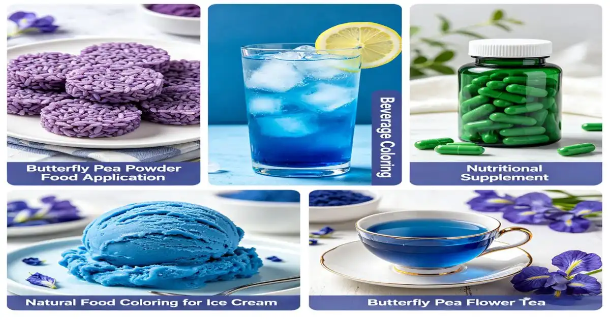 butterfly pea powder application