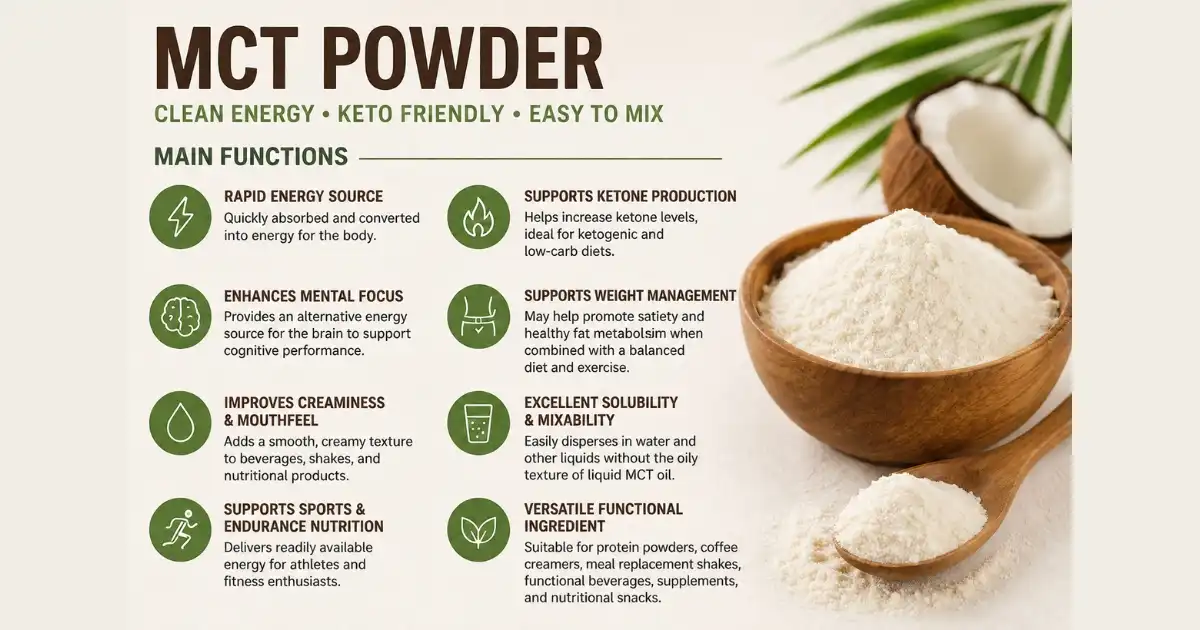 MCT Powder main functions