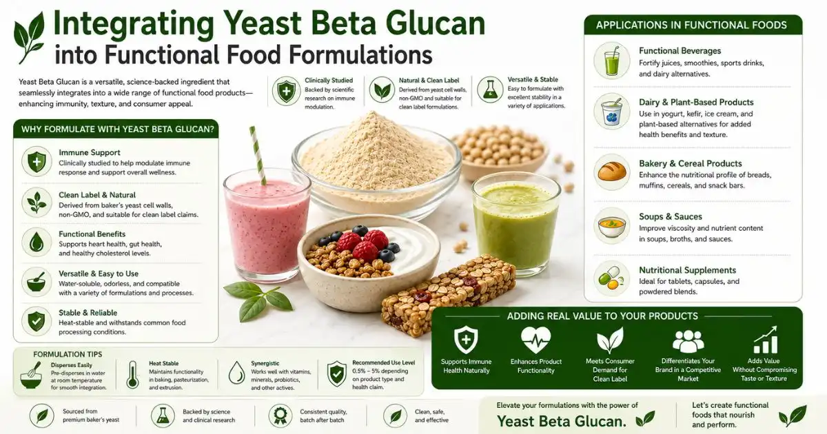yeast beta glucan integrating yeast beta glucan integrating