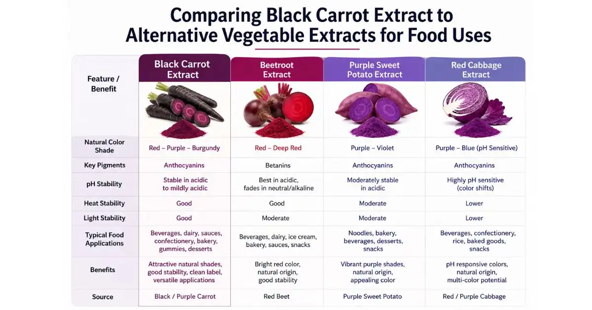black carrot powder comparing