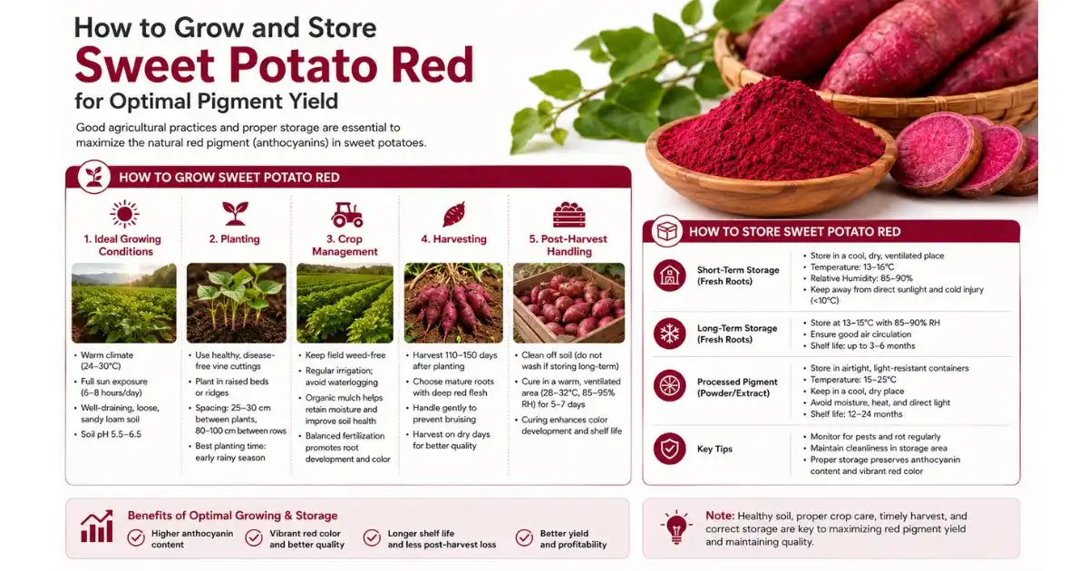 sweet potato red pigment how to grow