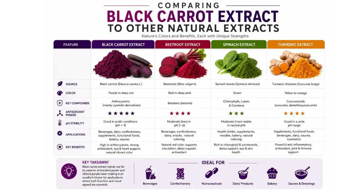 black carrot extract comparing